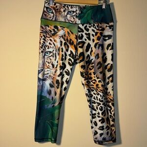 SJC Sport Couture Women’s Size Medium Legging Leopard Print